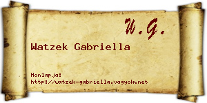 Watzek Gabriella névjegykártya